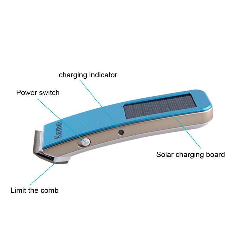 Professional Cordless Barber Clippers — Solar-Powered Quiet