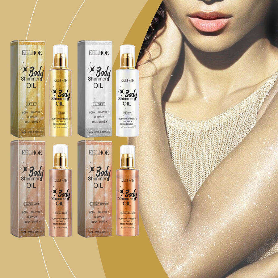 Body Glitter Oil for Instant Radiant Glamour Glow