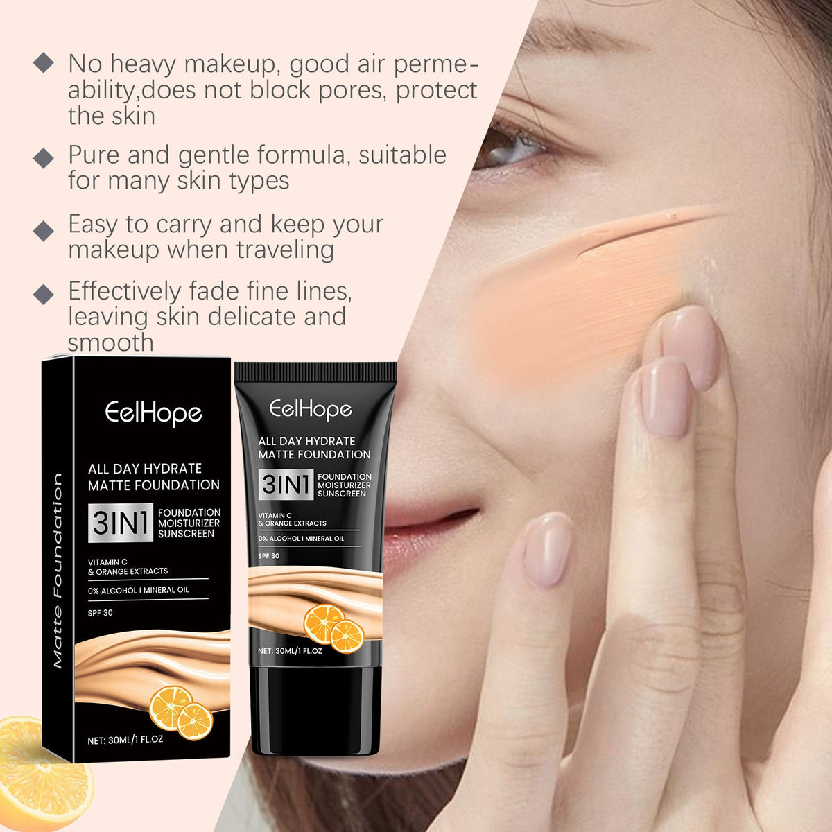 Moisturizing Matte Foundation SPF 30 for Fresh, Even Skin