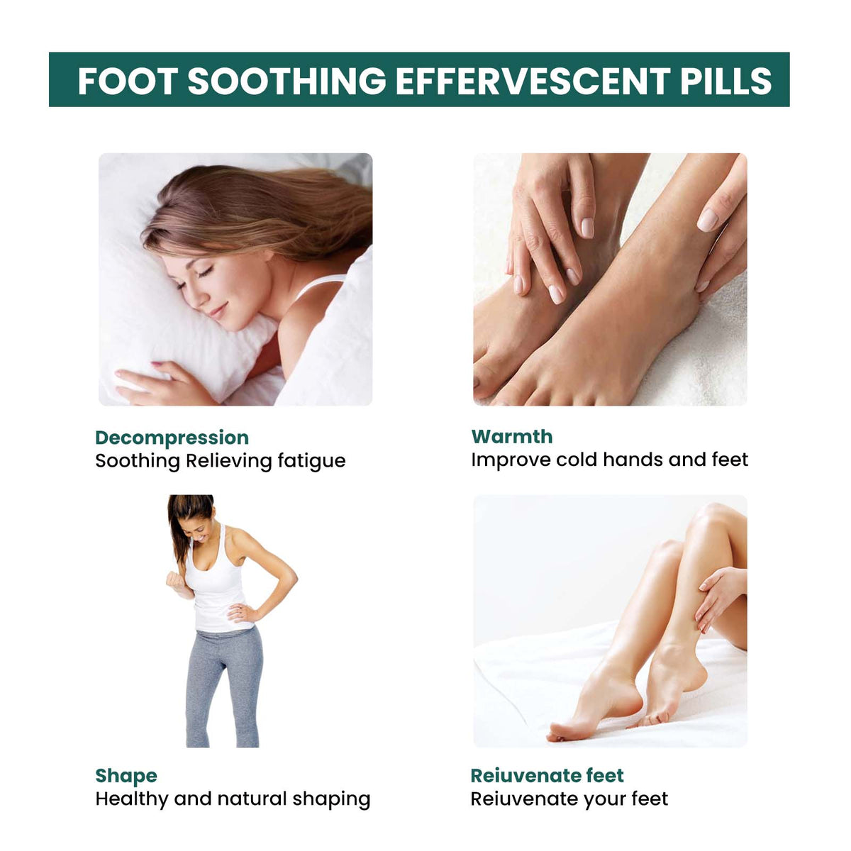 Herbal Effervescent Foot Soak Pills for Tired Feet