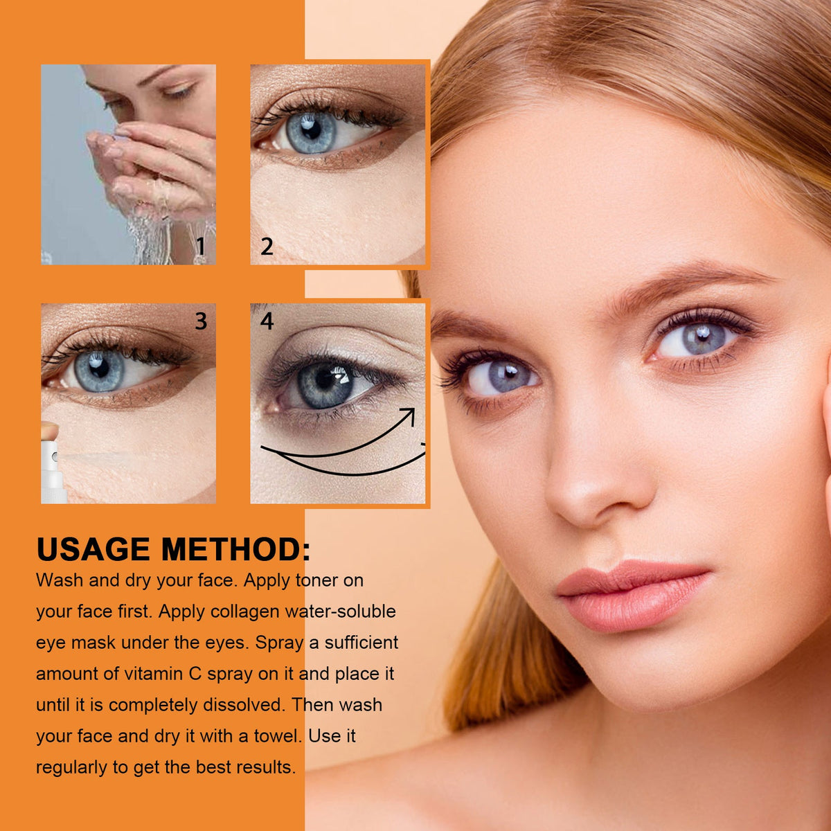 Collagen Eye Mask Spray Set for Brighter, Hydrated Eye Area