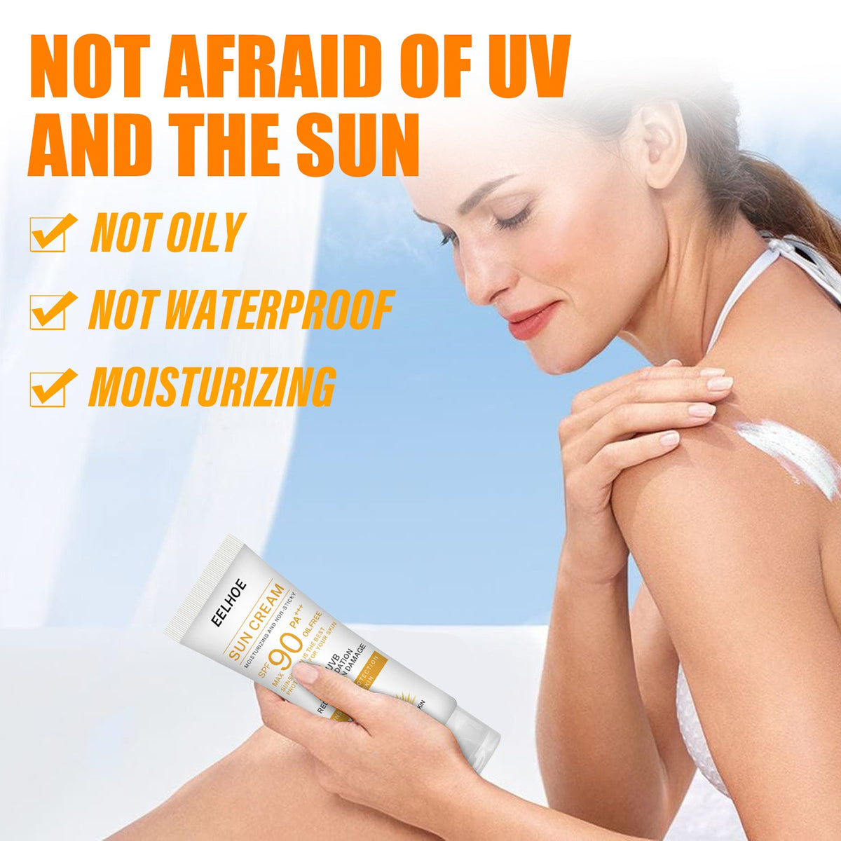 SPF 90 Sunscreen Cream That Never Leaves White Cast
