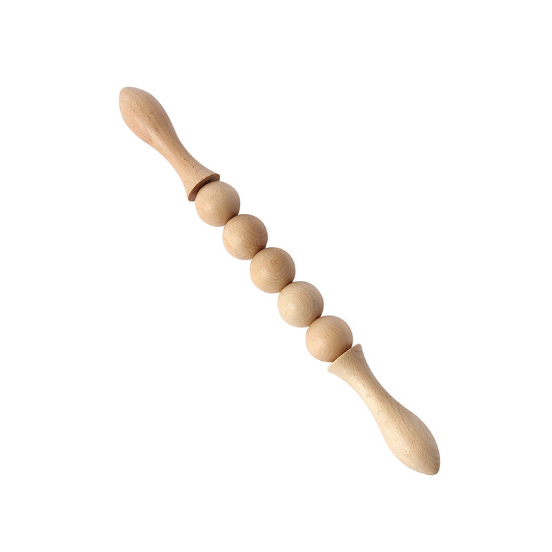 Lymphatic Massage Roller — Beech Wood Tool for Cellulite
