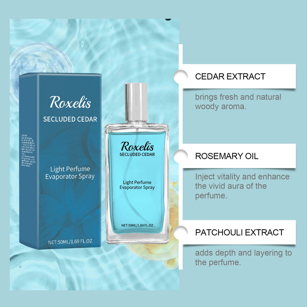 Cedar Blue Eau De Toilette Fresh Patchouli Fragrance