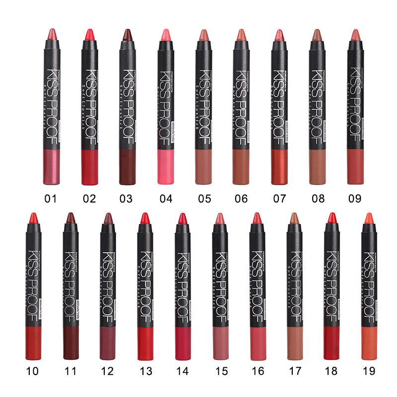 Waterproof Kiss-Proof Lip Pencil Lipstick, Longwear