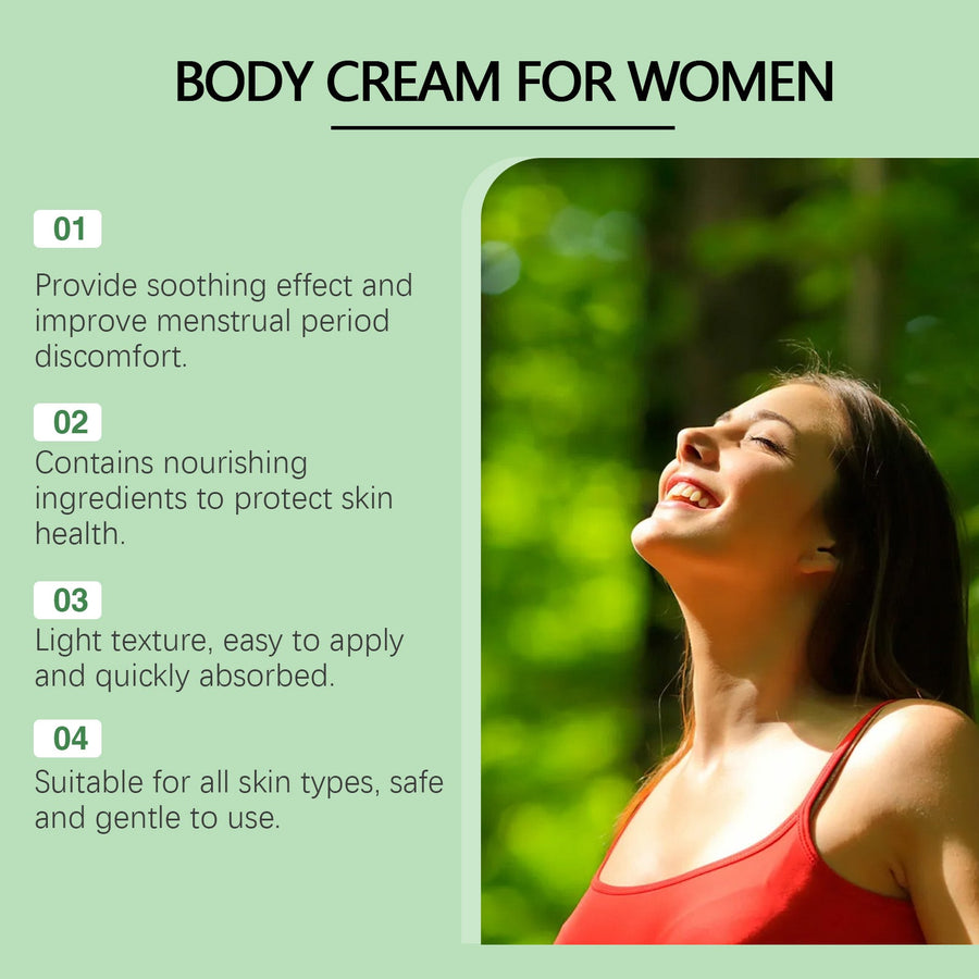 Natural Menstrual Pain Relief Cream with Wild Yam & Aloe