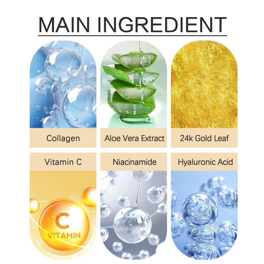 24K Gold Eye Masks for Puffy Eyes, Fine Lines & Moisture