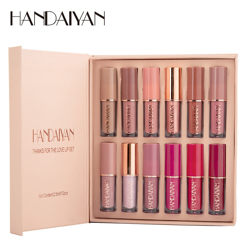 12-Color Liquid Lipstick Set: A Complete Lip Wardrobe