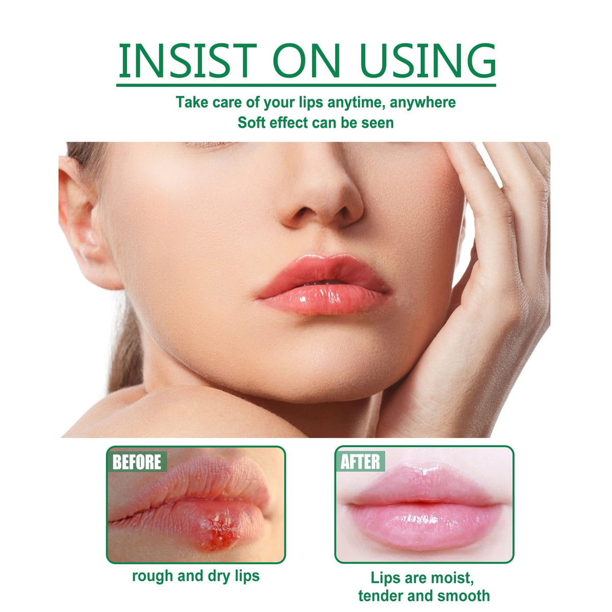 Herbal Medicated Lip Balm for Cracked Dry Lips Relief