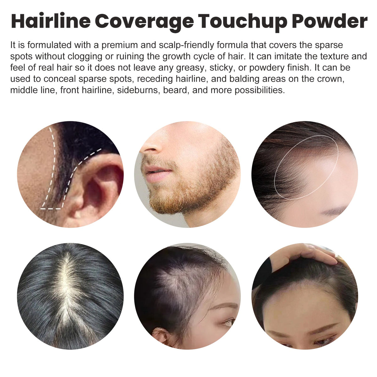 Hairline Concealer Powder for Fuller-Looking Hair