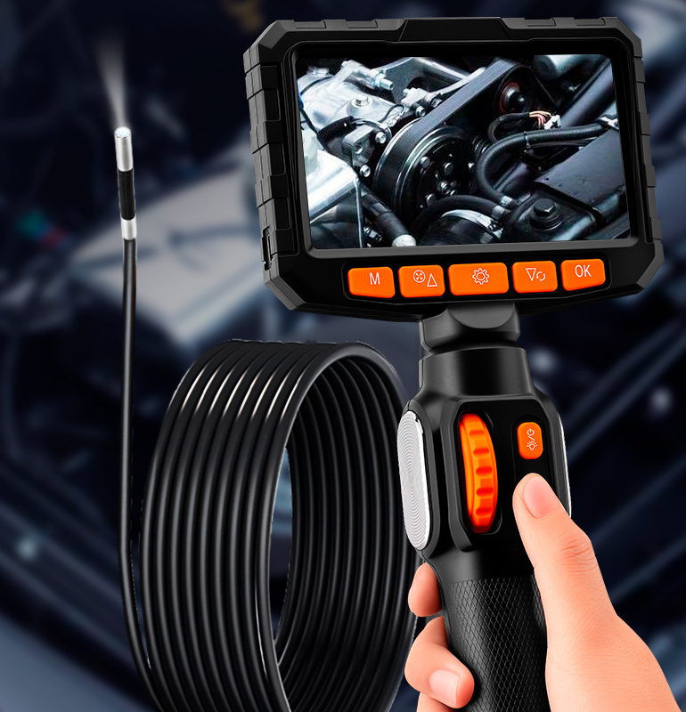 Waterproof Endoscope Camera — 360° Steering for Engine