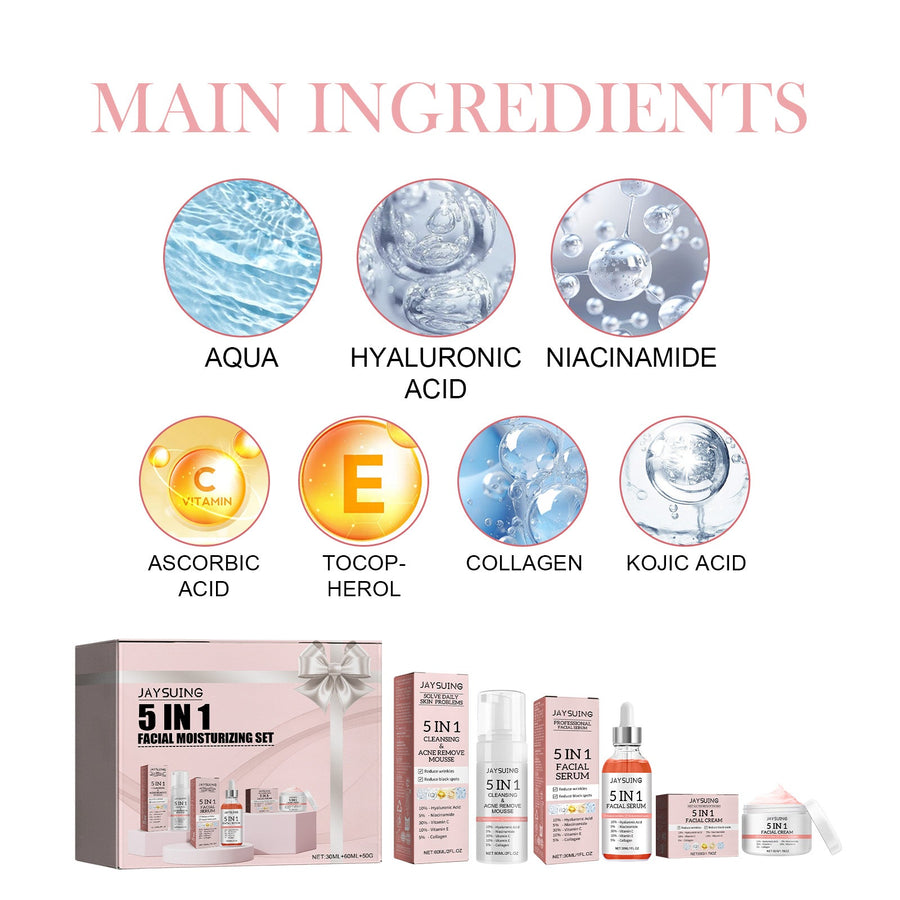5-in-1 Facial Moisturizer Set for Brighter, Firmer Skin