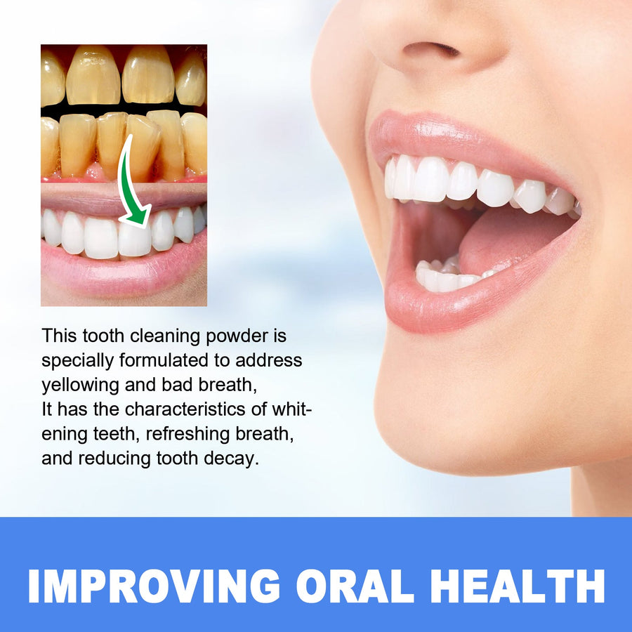Whitening Tooth Powder - Remove Yellow Stains & Freshen Breath