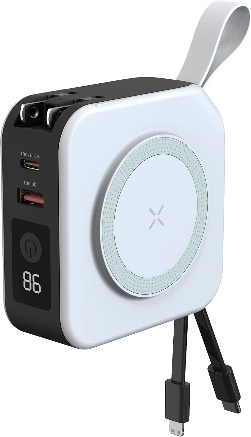 Magnetic Wireless Power Bank 10000mAh — 5-in-1 Portable