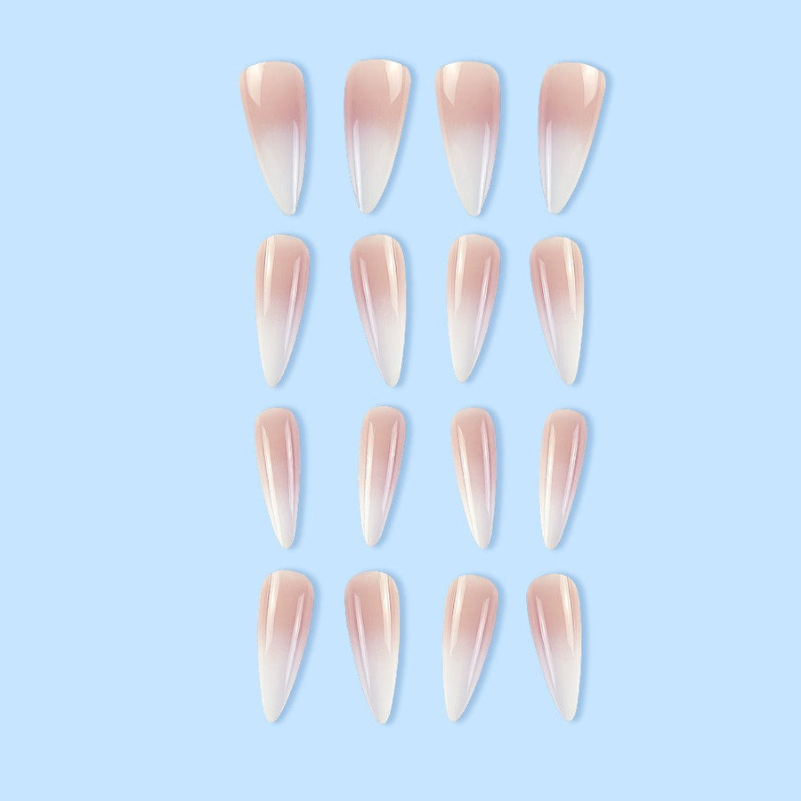 Milky Ombre Almond Press-On Nails — Salon-Perfect Gradient