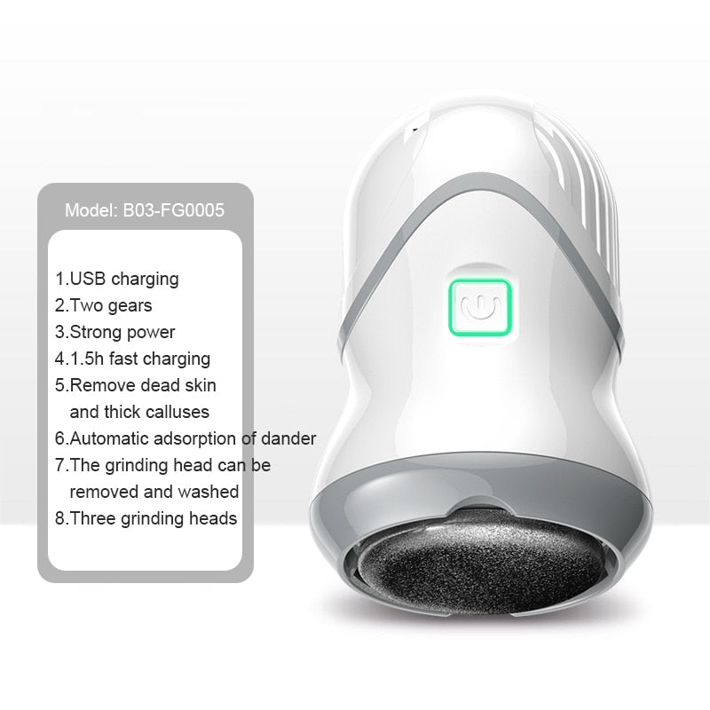 Rechargeable Electric Foot Grinder – Smooth, Callus-Free Feet
