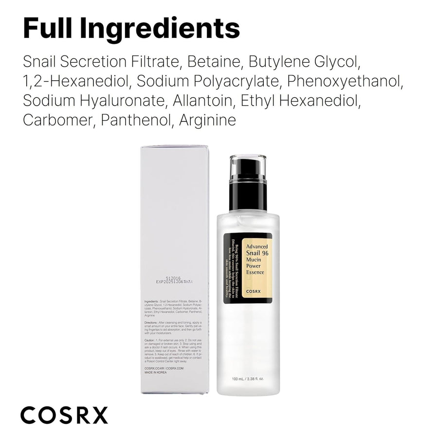 Snail Mucin Essence for Lightweight Skin Hydration