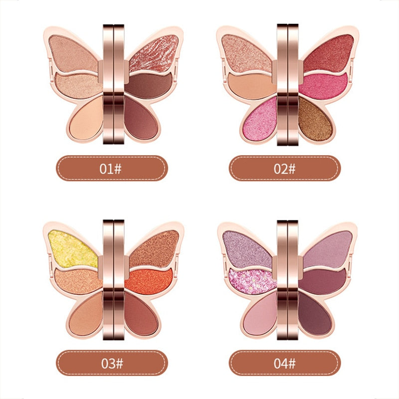 Butterfly Eyeshadow Palette for Glitter Makeup Looks