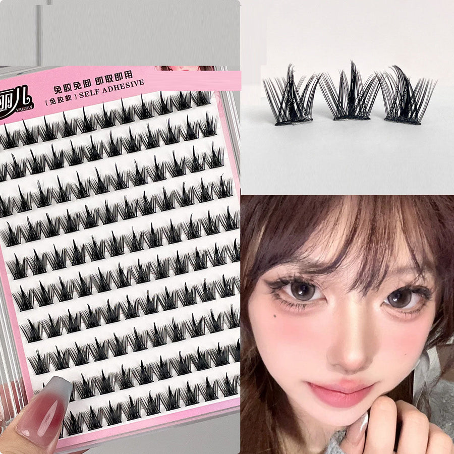 Self-Adhesive Manga False Eyelashes for Easy Volume