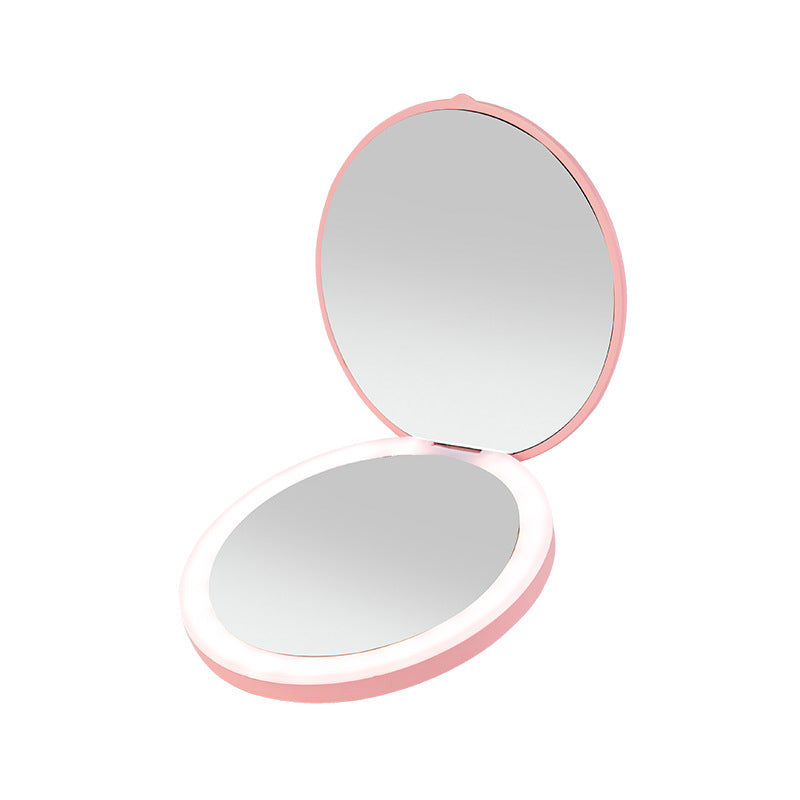 Mini LED Makeup Mirror — Dual Illuminated Surfaces for Travel