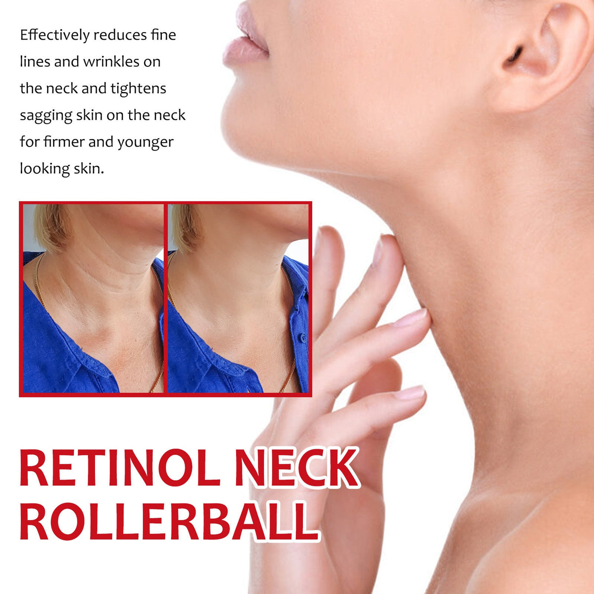 Retinol Neck Rollerball for Firmer, Smoother Neck Skin