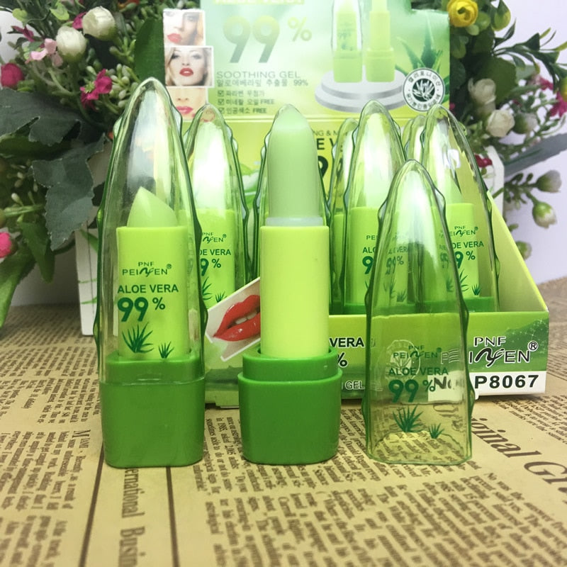 Aloe Vera Color-Changing Lip Balm for Soft Pink Lips