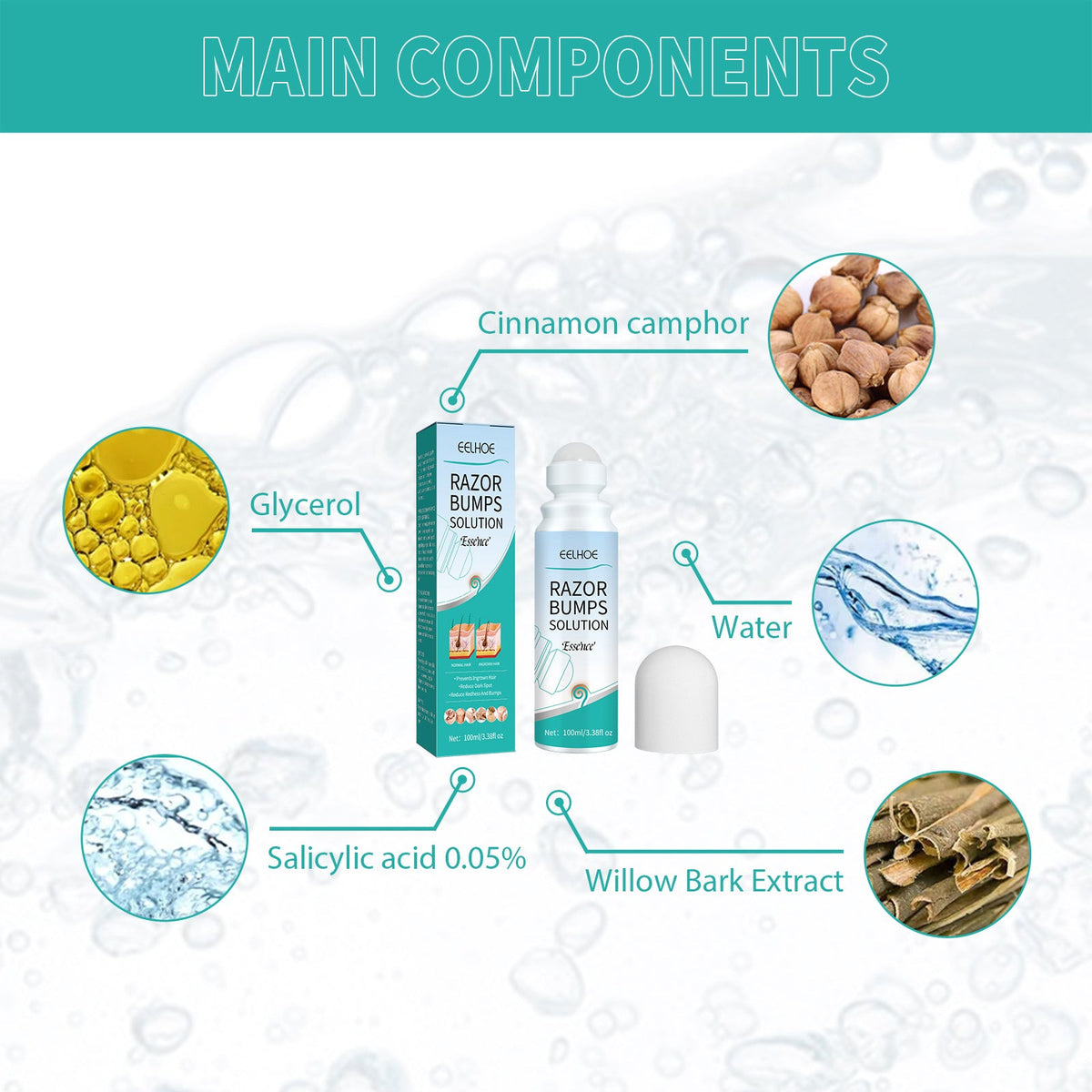 Ingrown Hair Roll-On Treatment — Prevents Razor Bumps