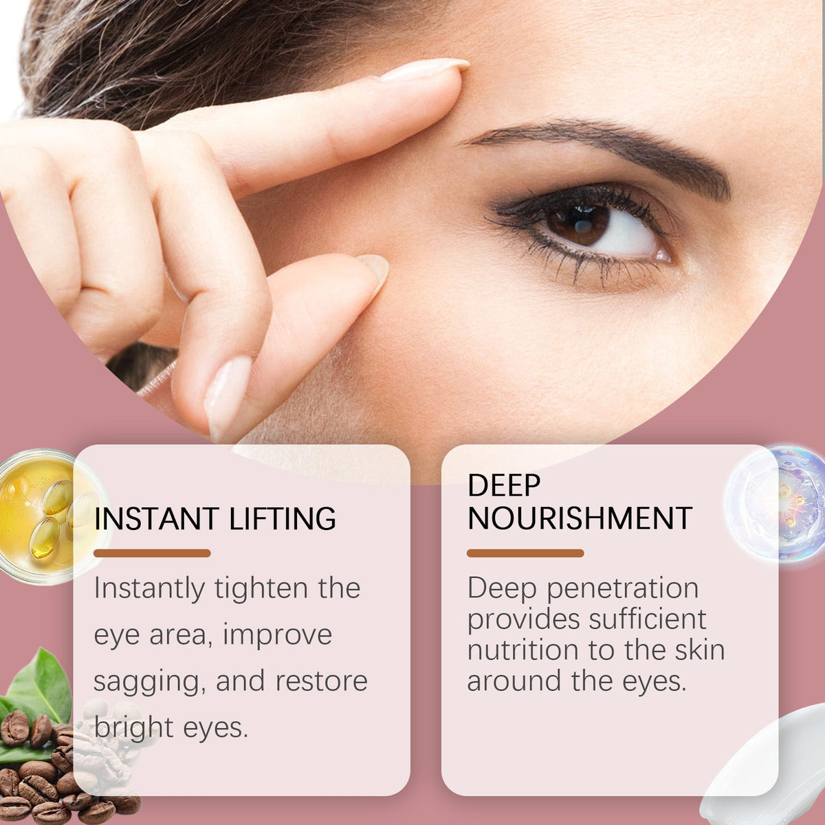 Retinol Eye Cream with Cooling Massage Roller