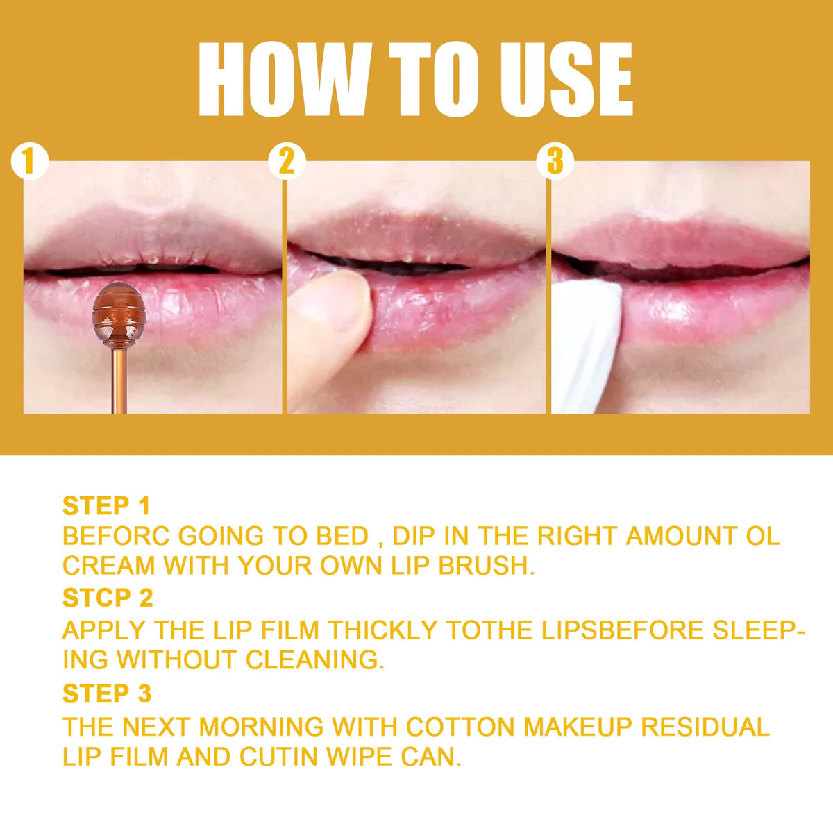 Honey Lip Mask With Brush for Smoother, Softer Lips