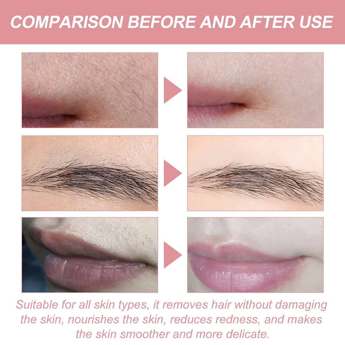 Ouhoe Peach Hair Removal Cream Gentle Non-Irritant Cleaning