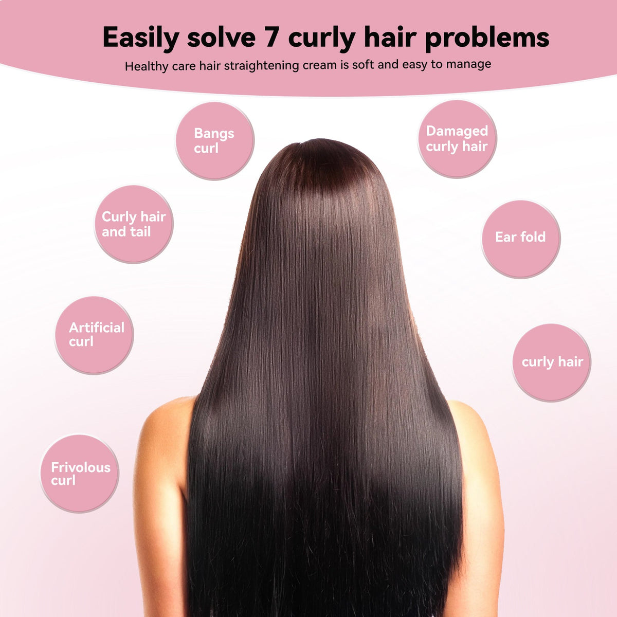 Hair Straightening Cream for Smooth, Sleek, Frizz-Free Hair