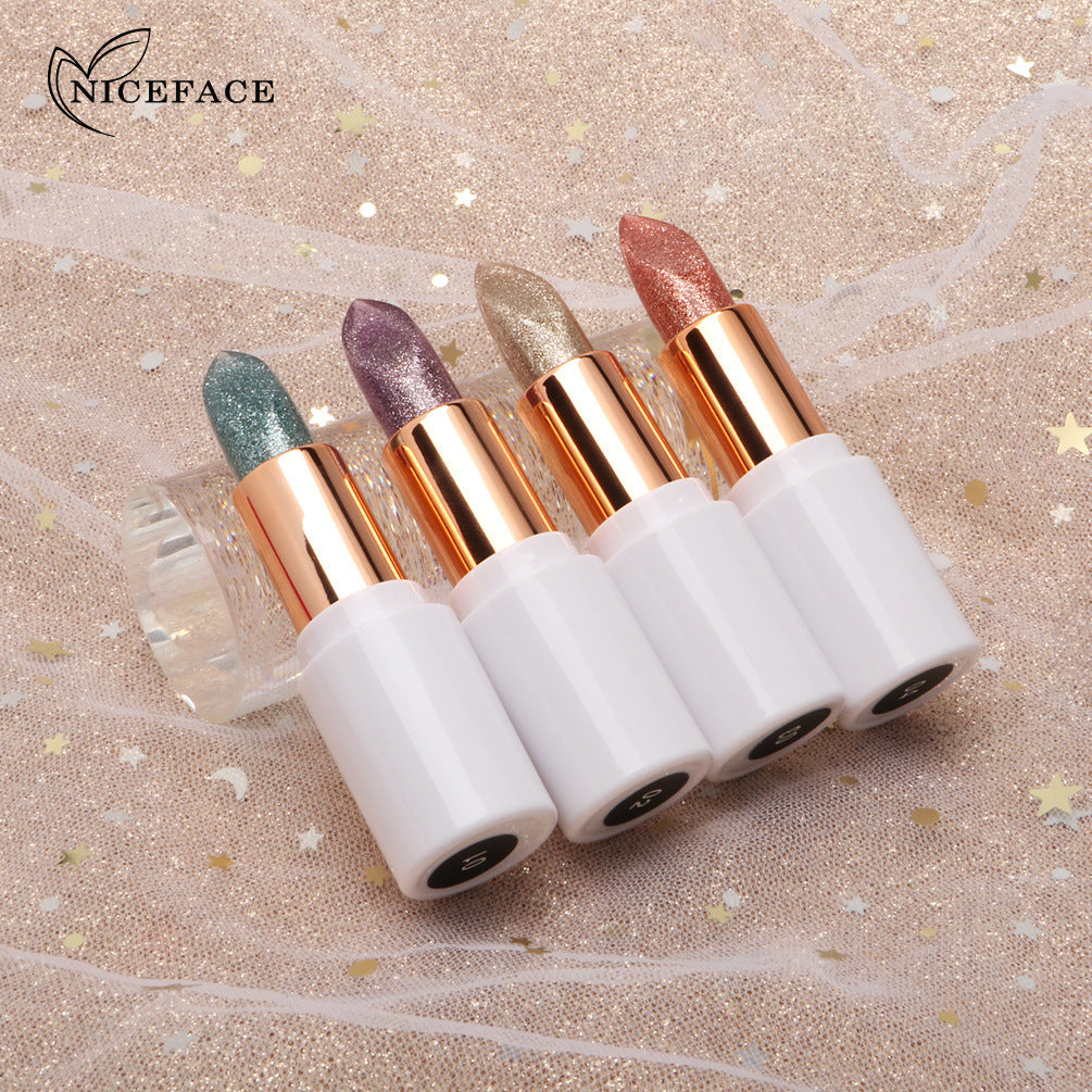Color-Changing Glitter Lipstick for Glossy, Playful Lips