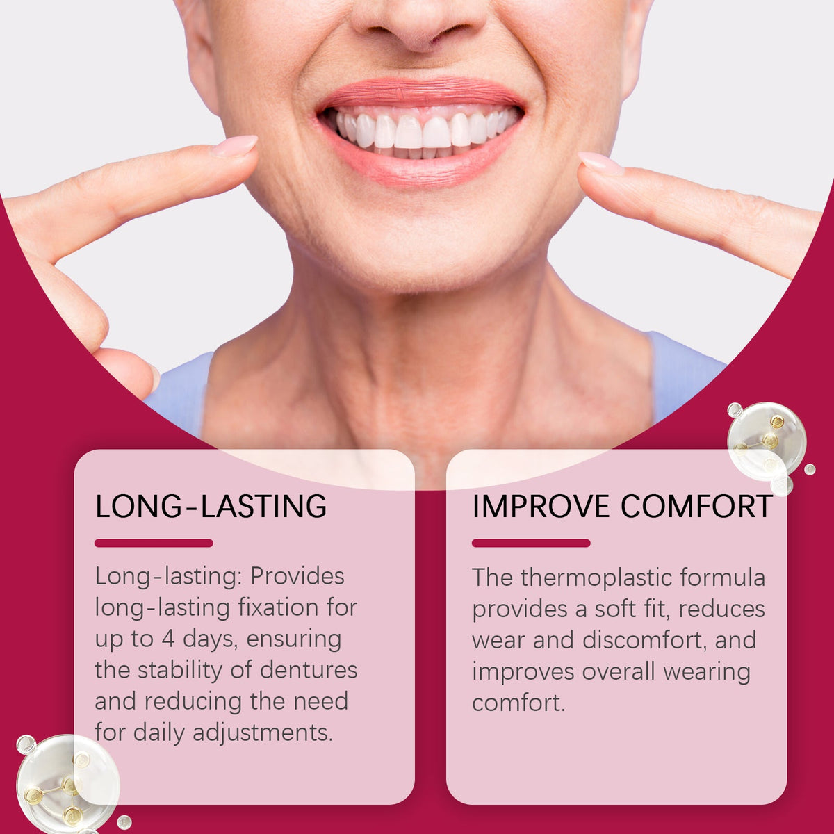Thermoplastic Denture Adhesive — Moldable Comfort