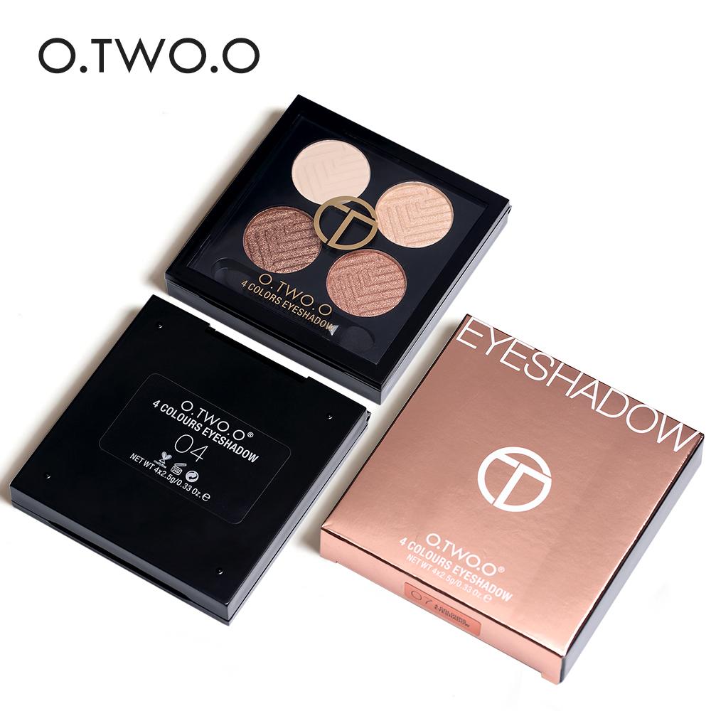 4-Color Eyeshadow Palette for Dimensional Eye Makeup