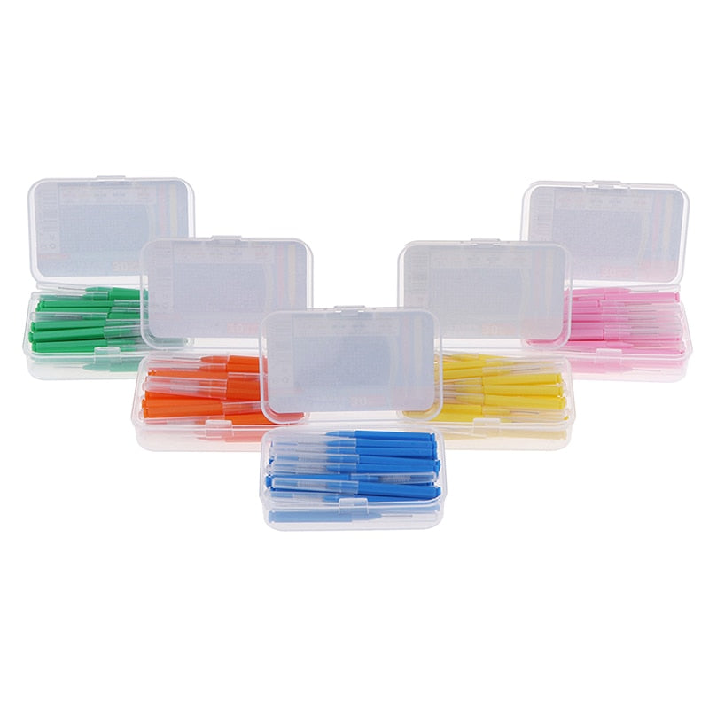 30Pcs/set I Shaped Interdental Brush Denta Floss Interdental
