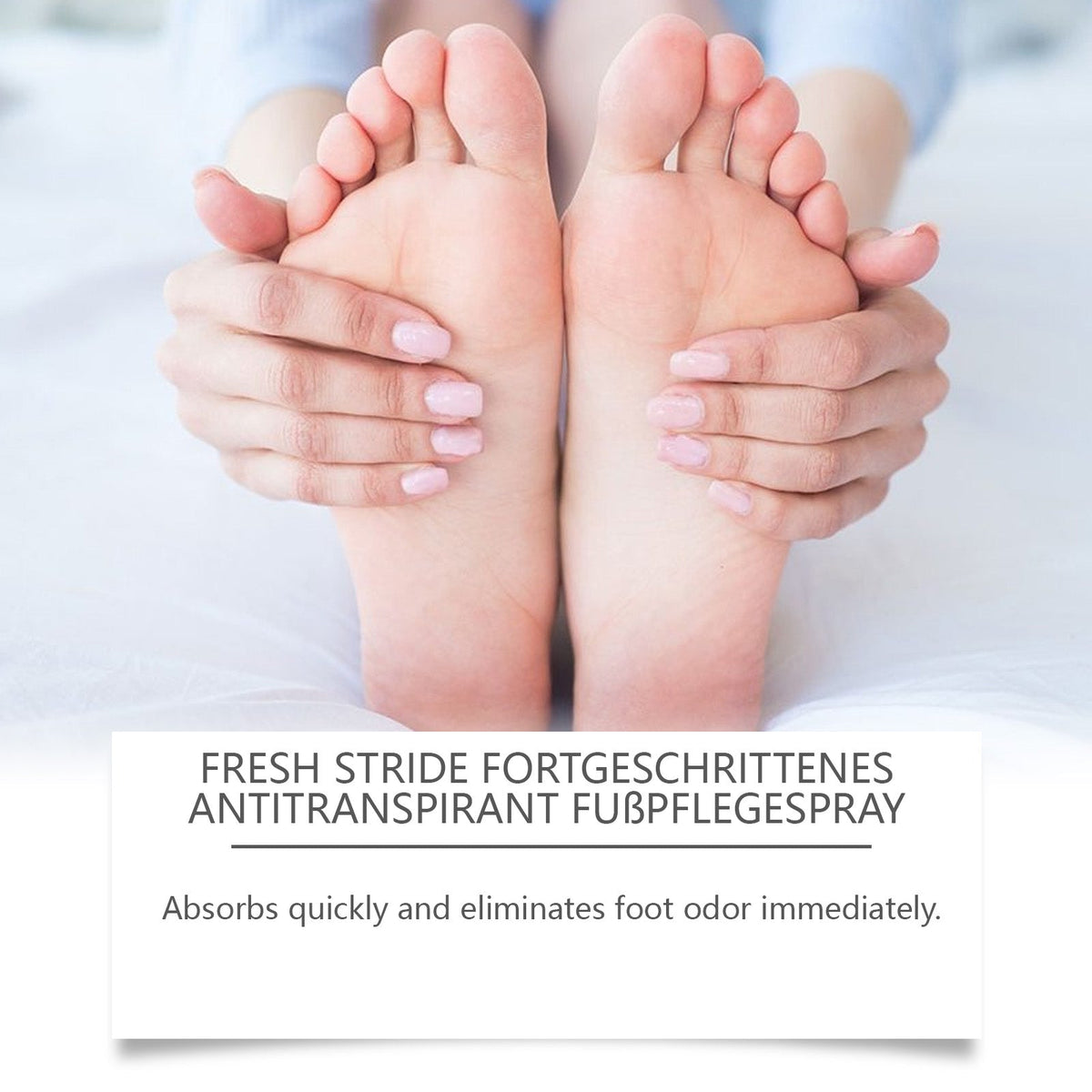 Foot Antiperspirant Spray - Fast Odor Elimination Formula