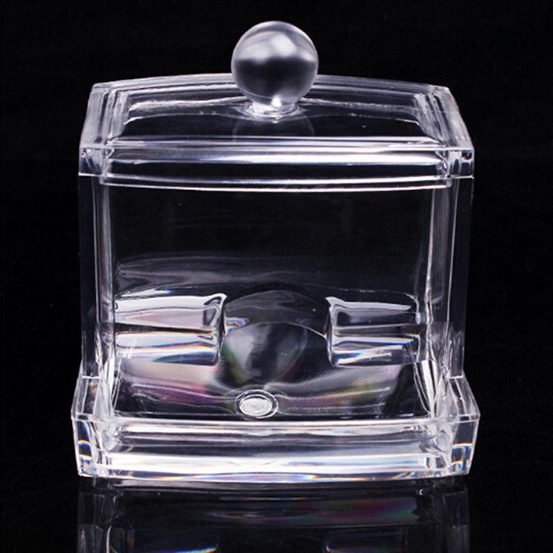 Cotton Swab Holder — Crystal Organizer with Side Slot