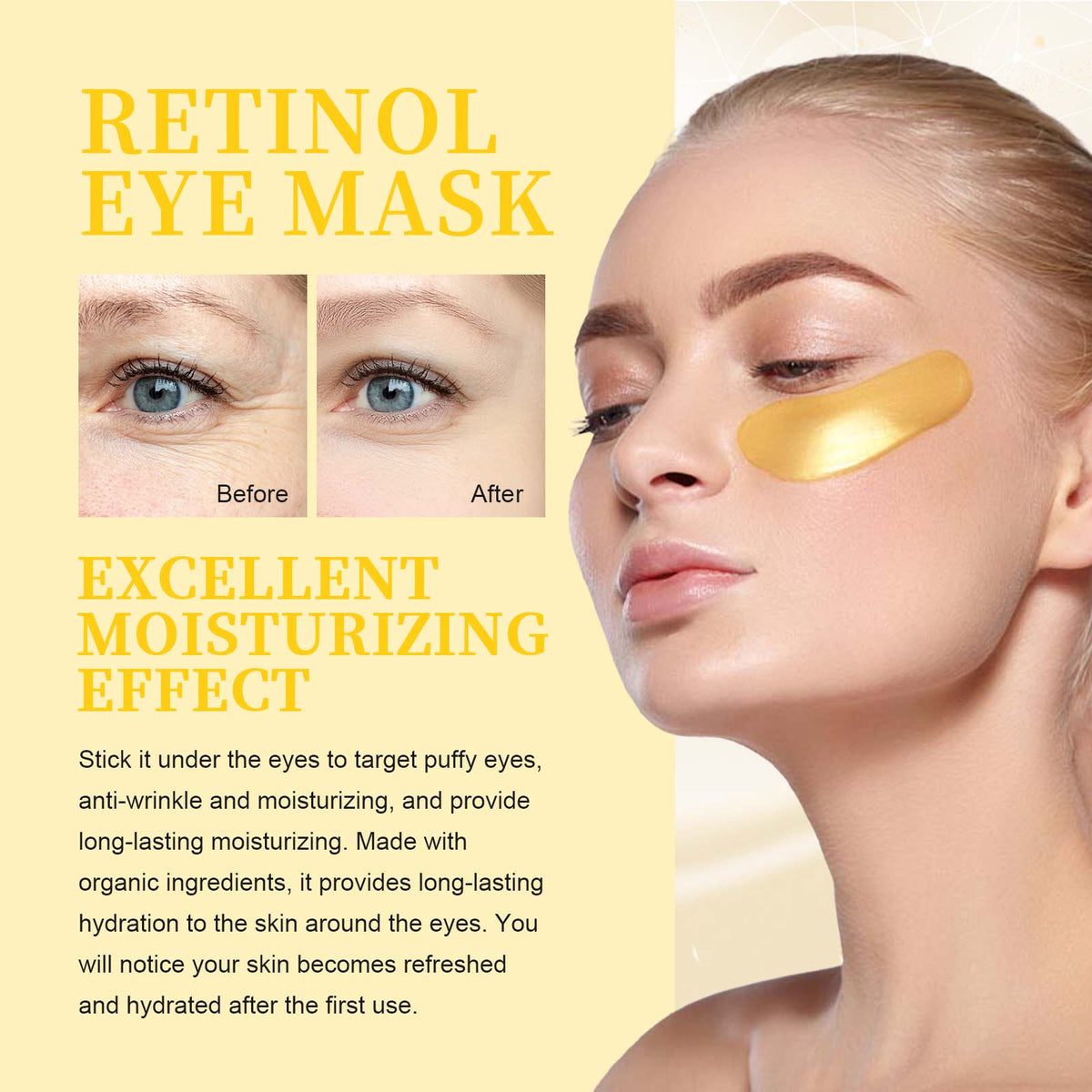 Retinol Eye Mask with Collagen for Dark Circles