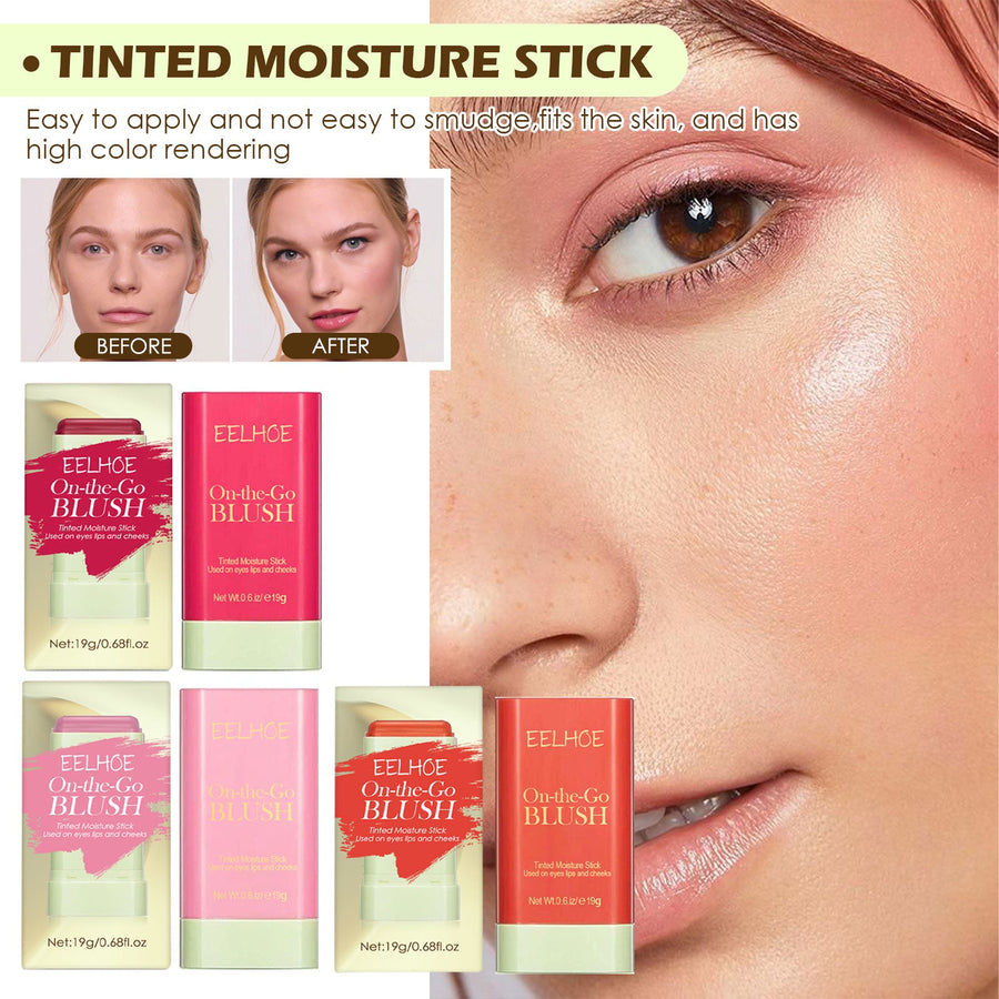Blush Stick Makeup for Quick Eye and Cheek Color