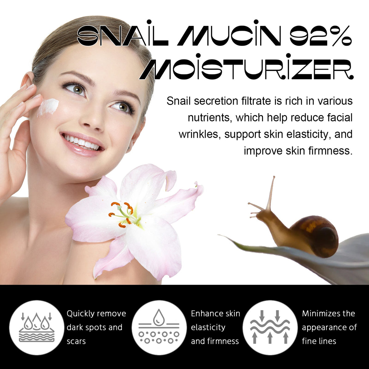 92% Snail Mucin Cream for Firmer, Smoother Skin
