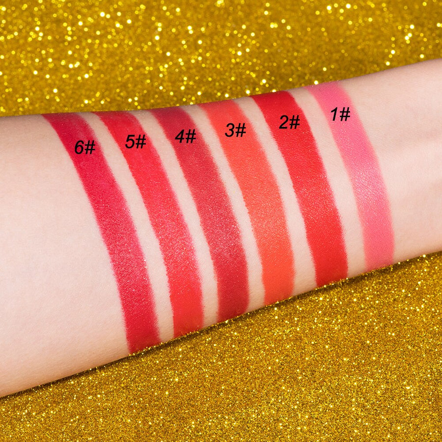 Glitter Lipstick Moisturizing Velvet Matte Gold Makeup