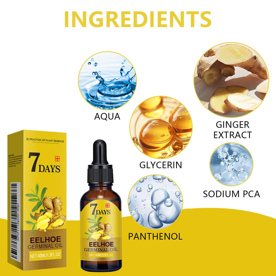 Ginger Hair Oil for Thin, Dry-Looking Hair & Shine