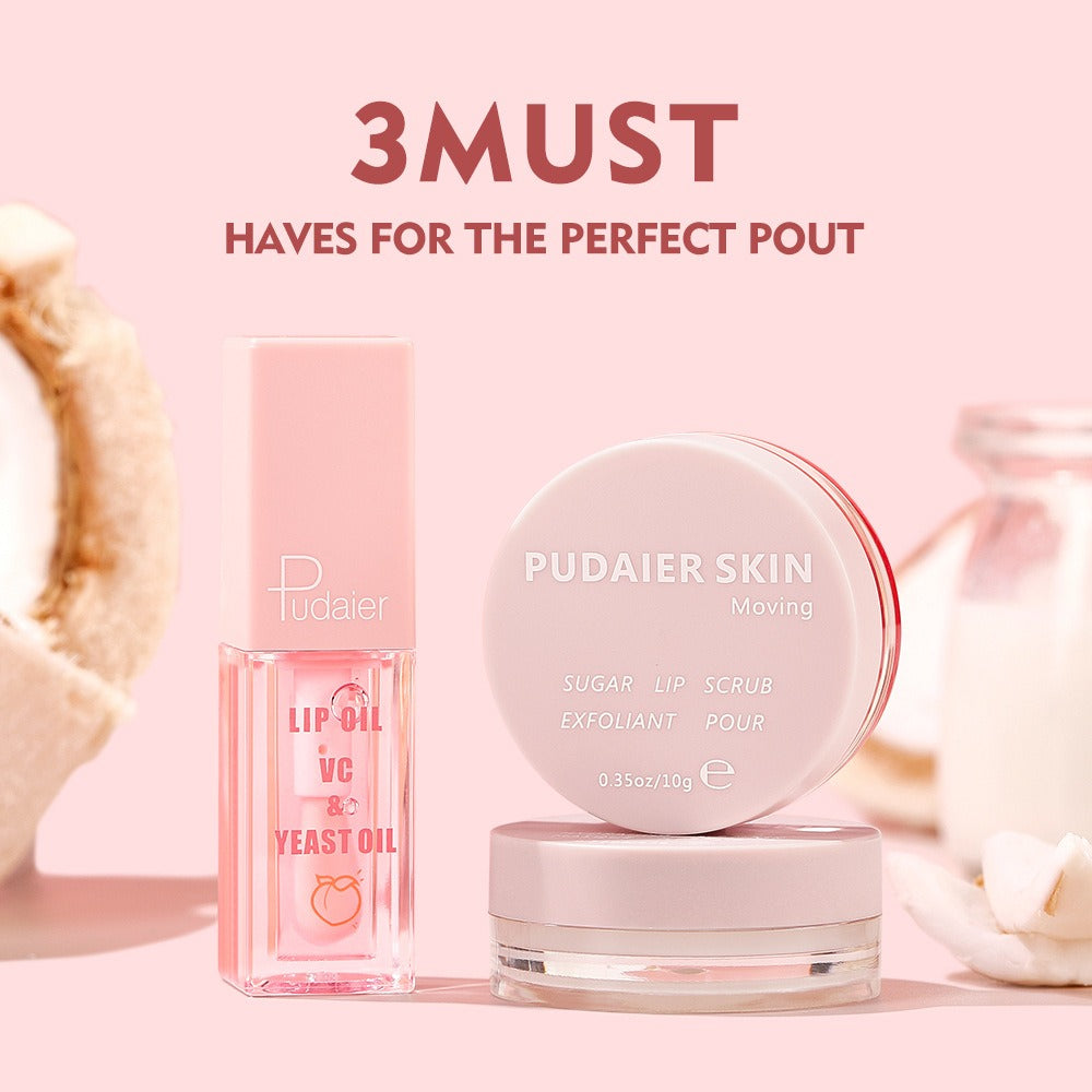 Lip Care Set for Smoother, Hydrated, Glossy-Looking Lips