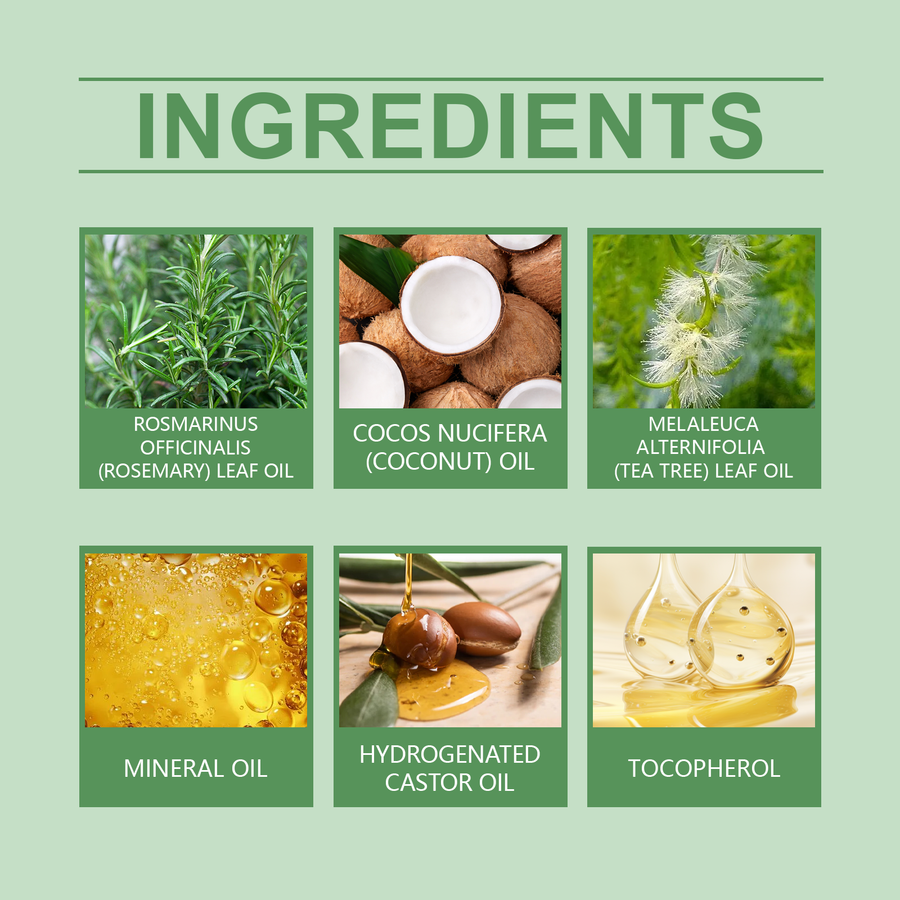 Rosemary Hair Oil for Dry, Damaged Hair & Glossy Shine