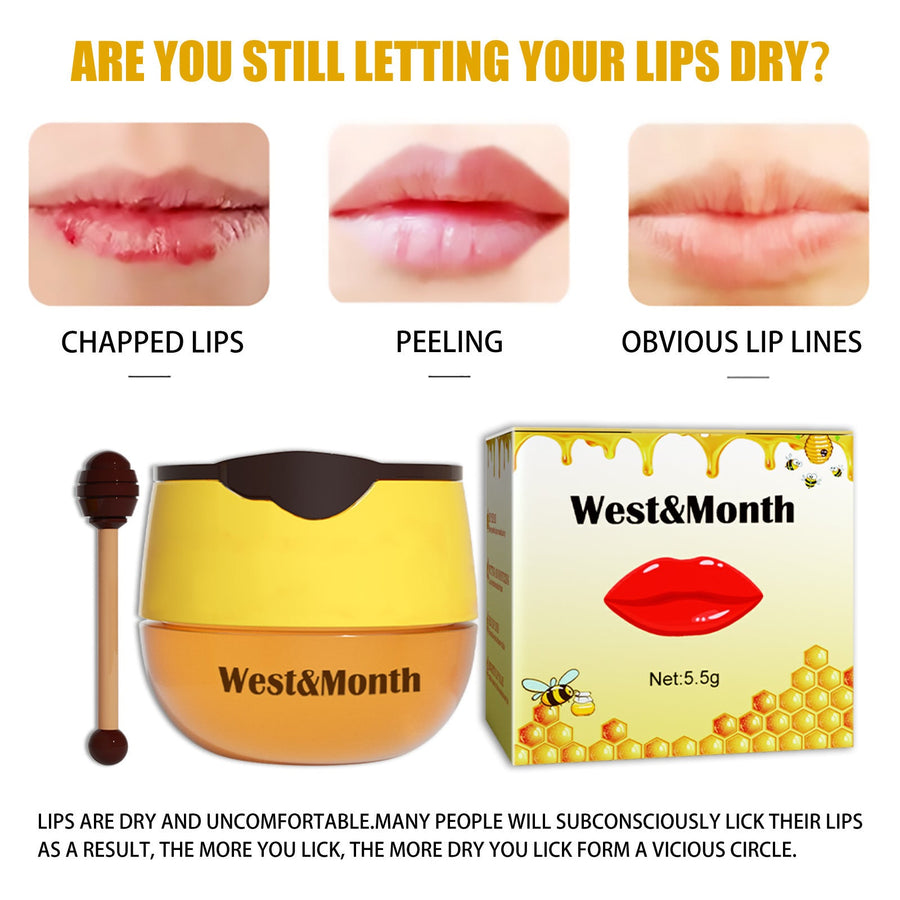 Honey Lip Mask Balm for Dry, Lined Lips Overnight