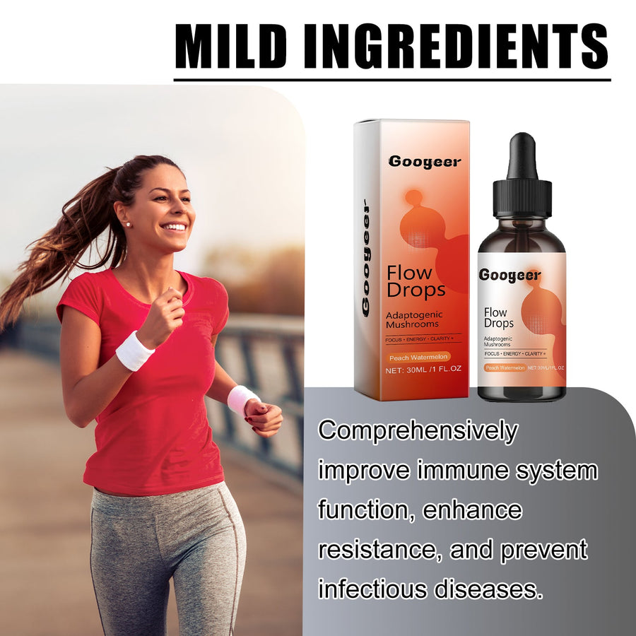 Flow Drops: Combat Fatigue, Sharpen Focus with Adaptogens & B1