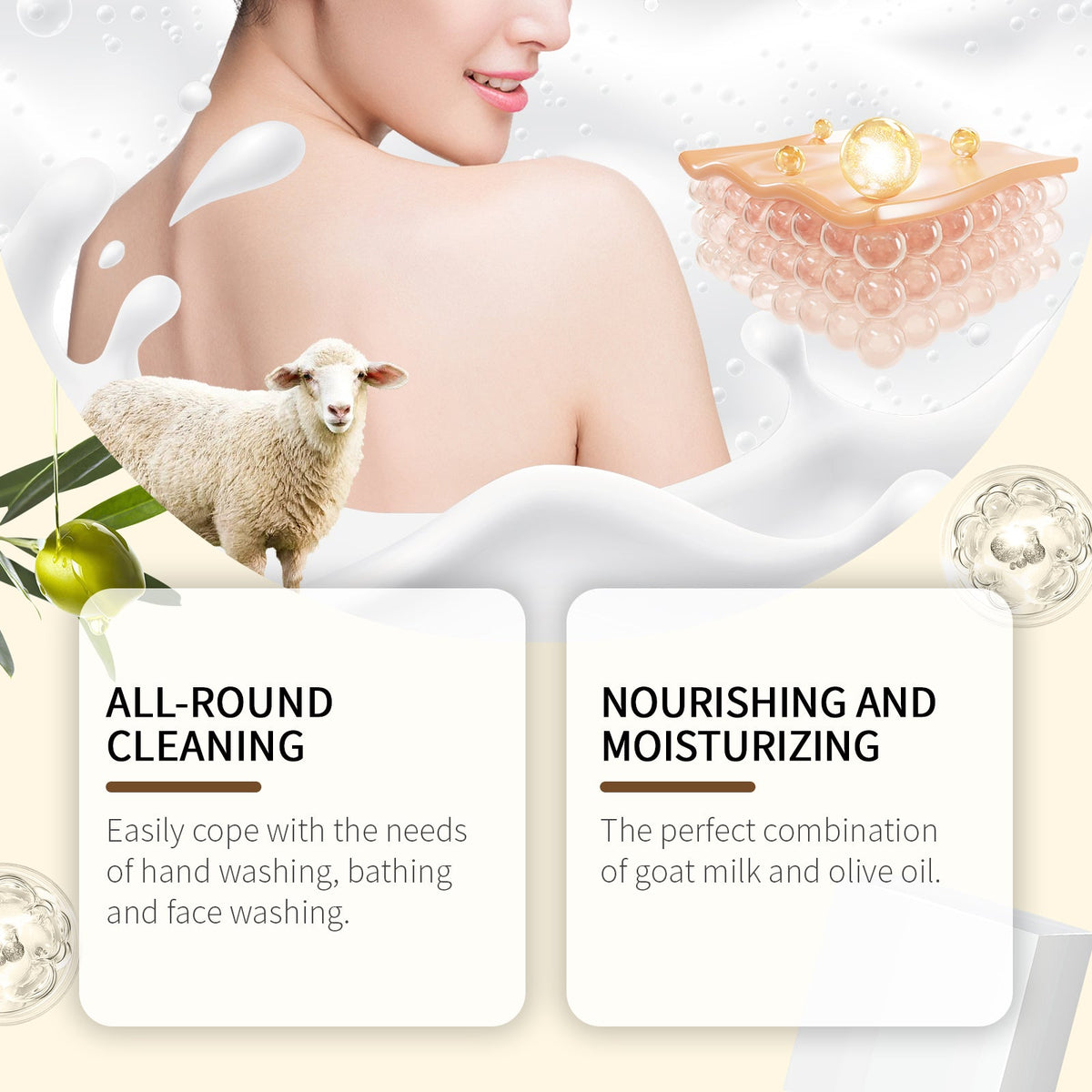 Goat Milk Oil Soap - Soft Hydrated Skin Daily Cleanse