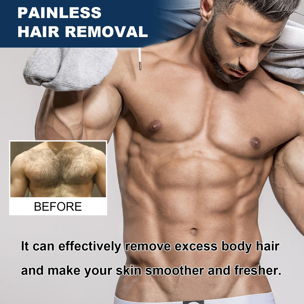 Men's Hair Removal Cream - Smooth Skin Without Razor Burn