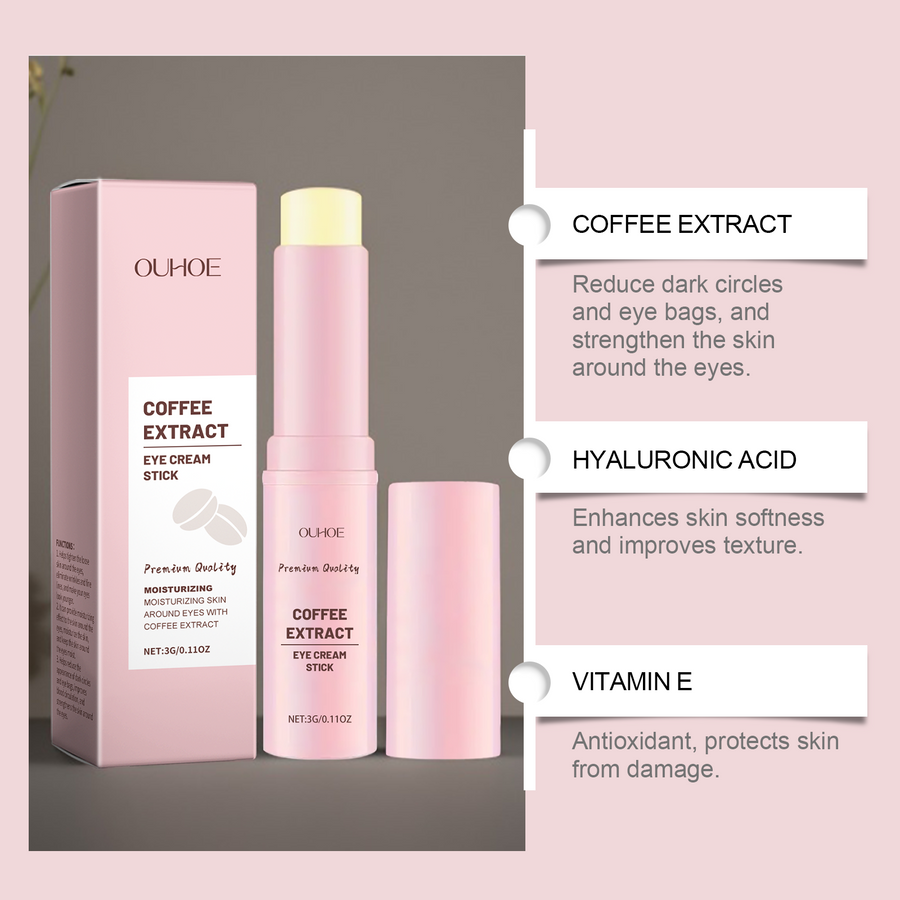 Coffee Eye Cream Stick for Tired, Puffy Under-Eyes