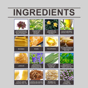 Product box and jar of South Moon Herbal Salve showing full ingredient list and branding